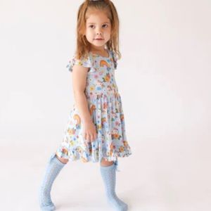 Springtime blue hello kitty twirl dress